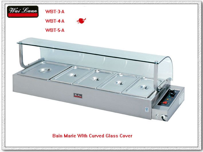 2013 year New electric bain marie with curved glass cover