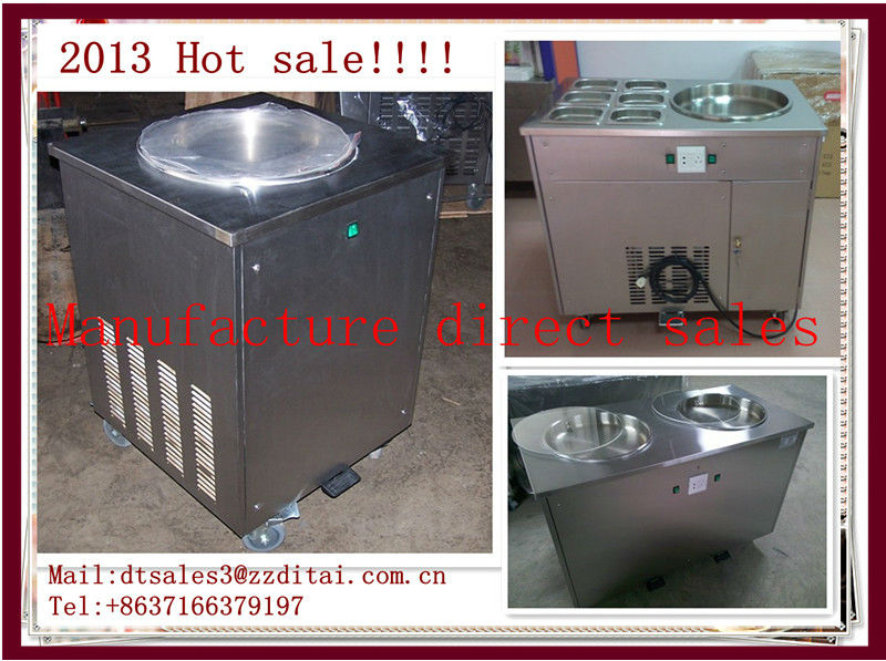 2013hot sale!!!The Most Popular Single/double Pan Ice Frying Machine