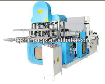 2400sheets/min High Speed 4 Lines Napkin Machine with Lamination and Color Printing