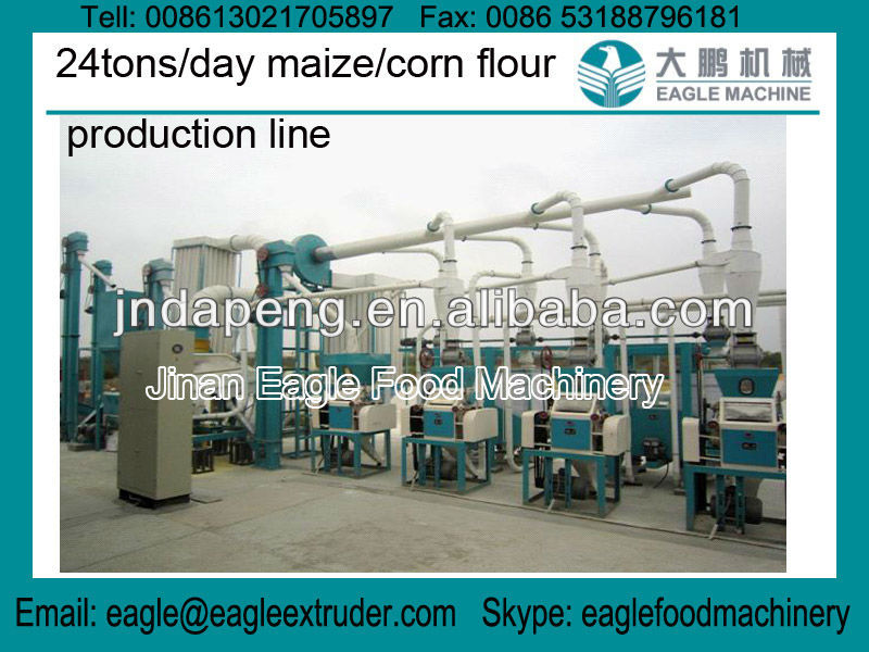 24tons per day maize corn milling processing line machines for sale