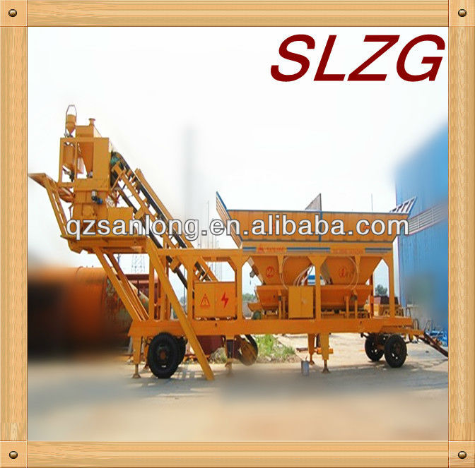 25m3/h small mobile concrete batching plant for sale