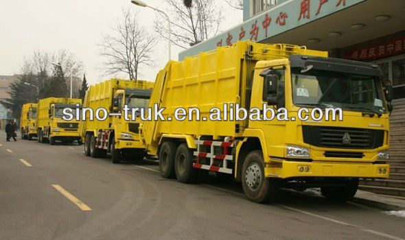 266hp howo 10m3 garbage truck hot sale