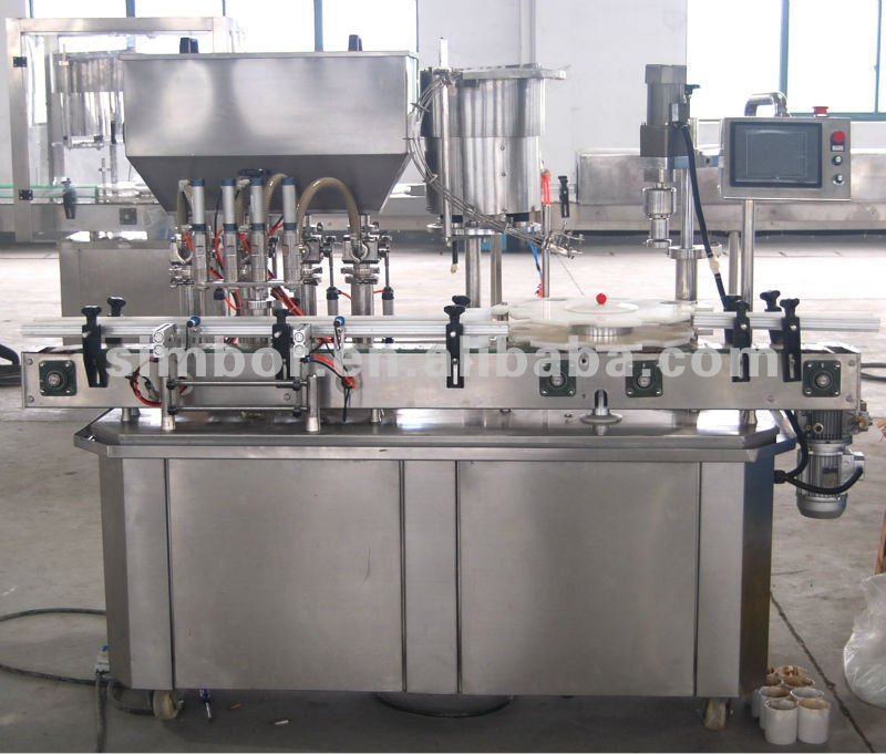 2in1 automatic glass bottle/jar hot honey filling machine