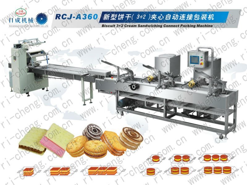 3+2 biscuit cracker cookies sandwiching creaming machine RCJ-A360