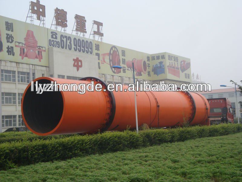 3.4*7.6m three cylinder rotary drum dryer for fertilizers in stoving slag iron powder to Turkey with CE&BV