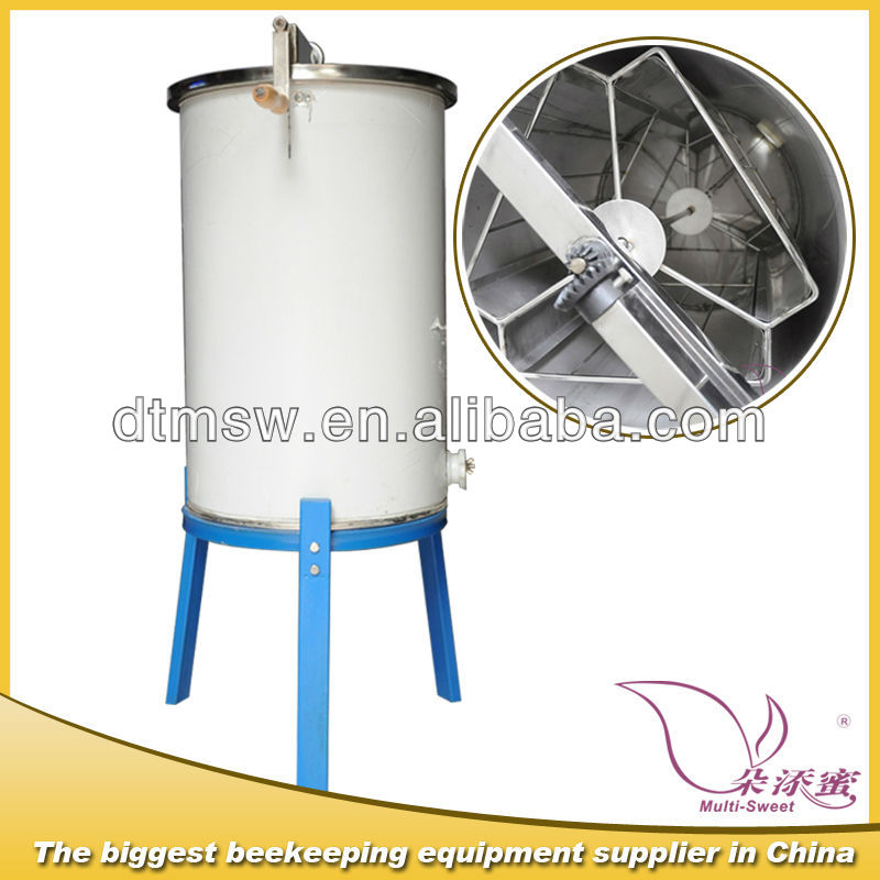 3 frames stainless steel manual honey extractor