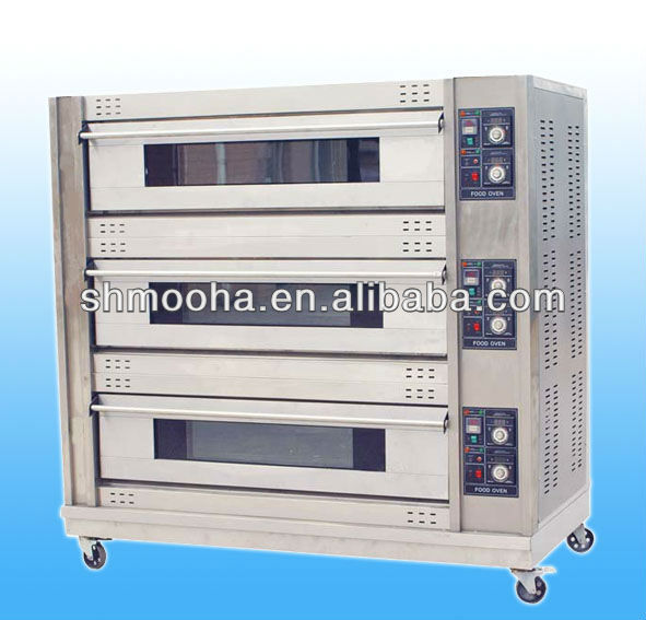 3 layer electric deck oven(3 deck 9 trays)/bakery deck oven/bakery equipment(CE,loowest price from factory)