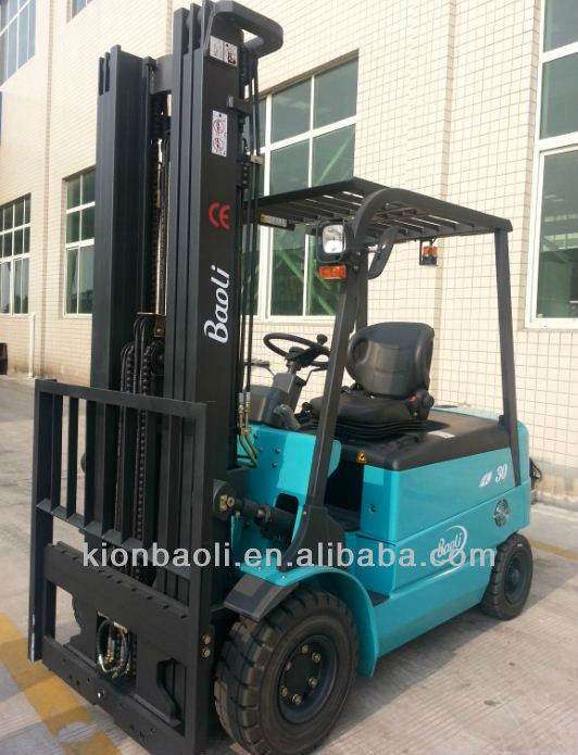 3 ton electric forklift with 3-stage mast