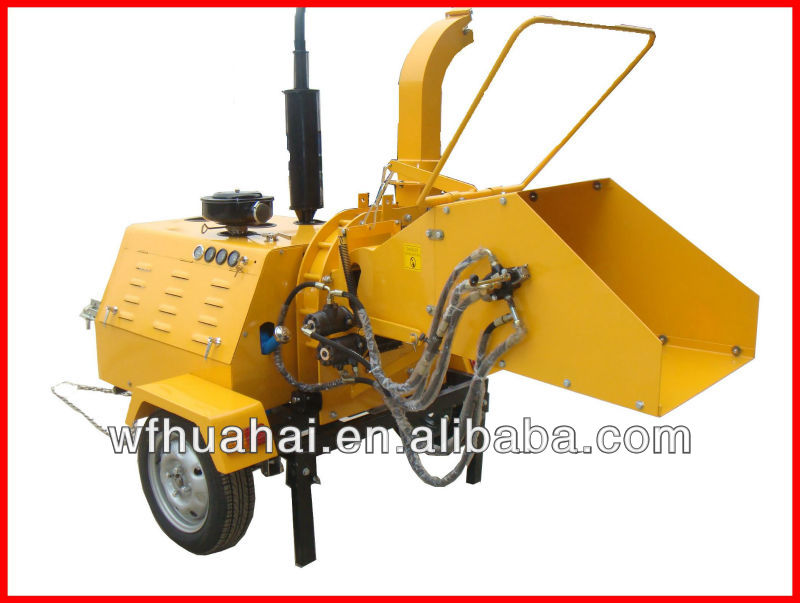 30hp diseal wood chipper with engine and CE self-power wood chipper