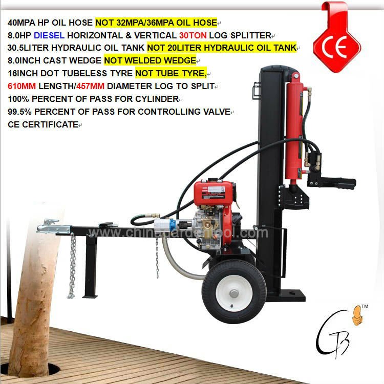 30Ton professional diesel log splitter (LS30T-B1-610MM)