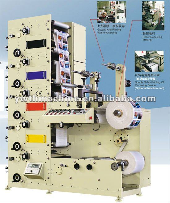 320/480mm Automatic Roll To Roll Flexo Paper Label Printing Machine