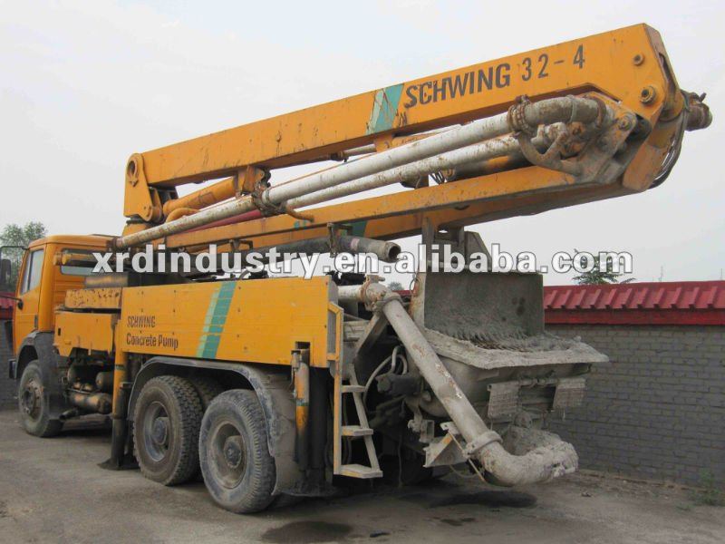 32M Used Schwing Concrete Pump Truck,Mercedes-Benz Chasis