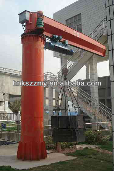 360 degree slewing 3T Floor Mounted colomn Jib Crane