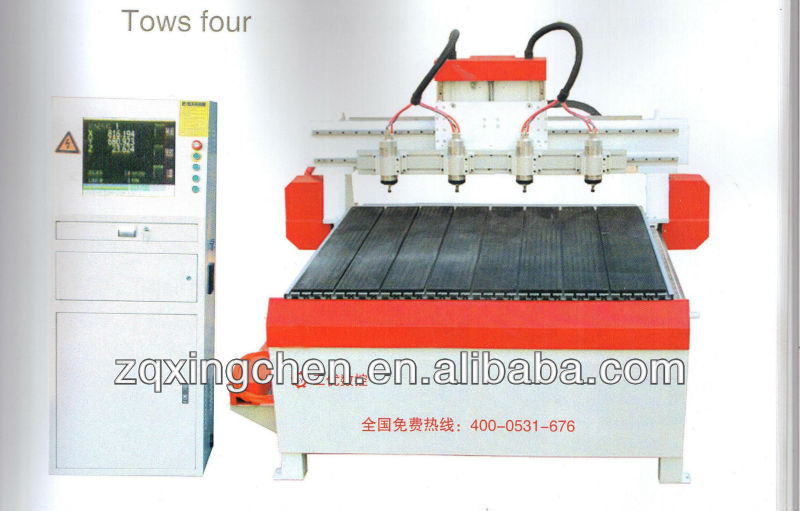 3D CNC router wood engraving machine Tows four SYD-1325-4