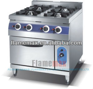 4-burner gas cooking range with gas oven