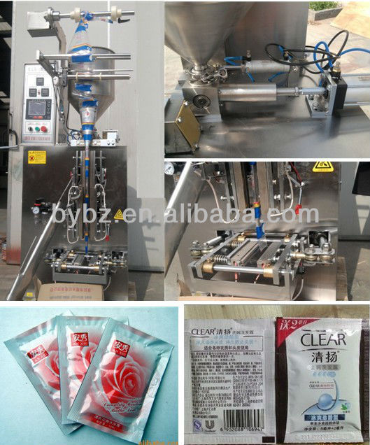 4 Sides Seal Sachet Shampoo Packing Machine / 0086-13916983251