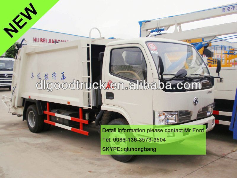 4000L Dongfeng compression garbage truck 4t refuse collection vehicle