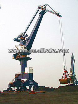 40t Portal crane with hook or grab for bulk goods / mobile cranes