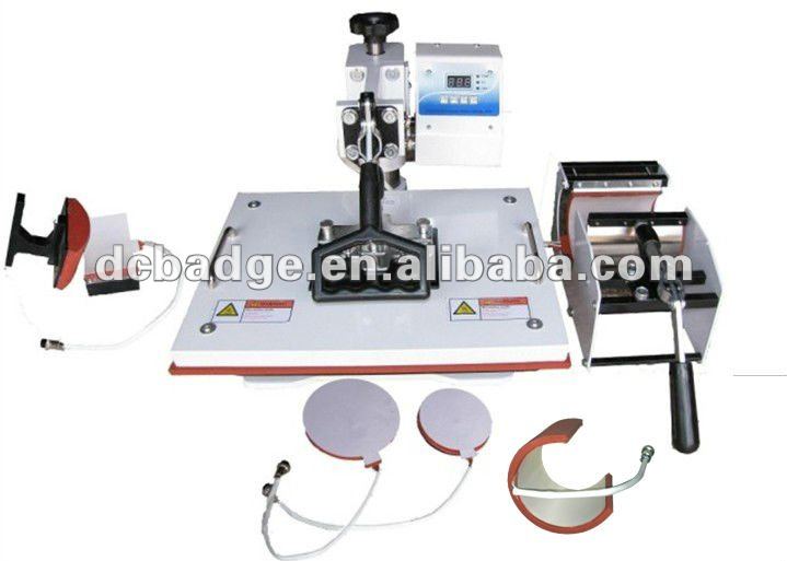 5 in 1 multifunction heat press machine for sublimation mug printing,T-shirt,cap,plate