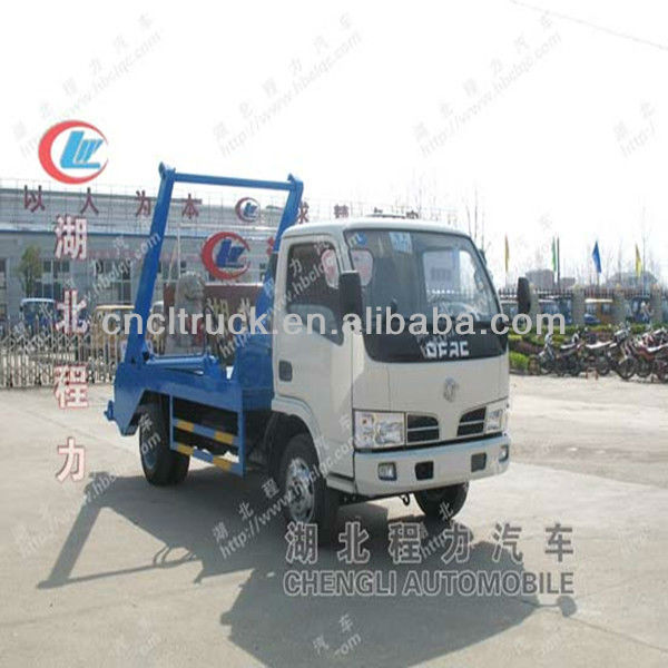 5 m3 Dongfeng swing arm garbage truck