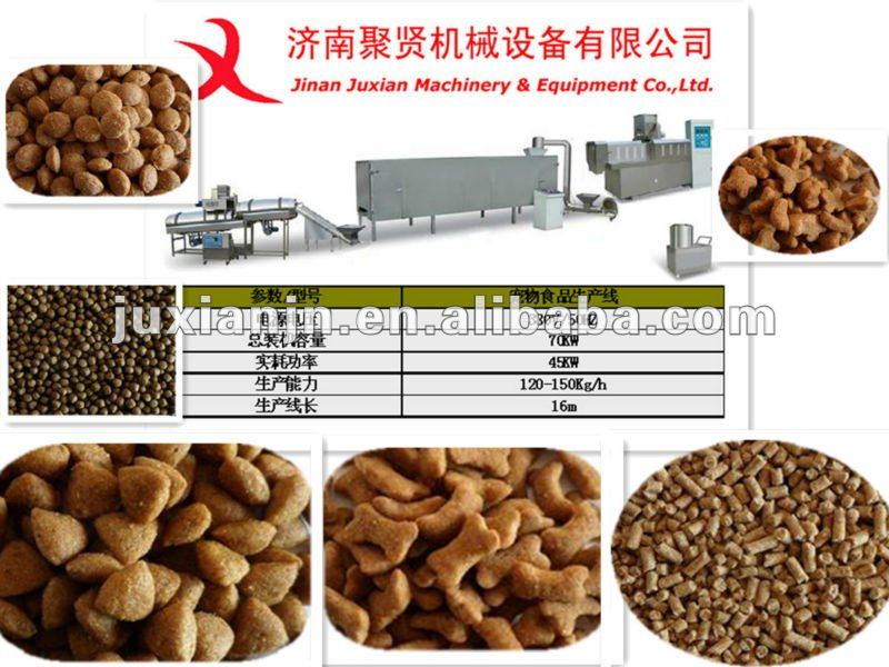 500kg/h/1 Ton Extruded Dry Pet Dog/Cat/Fish Food Production Line