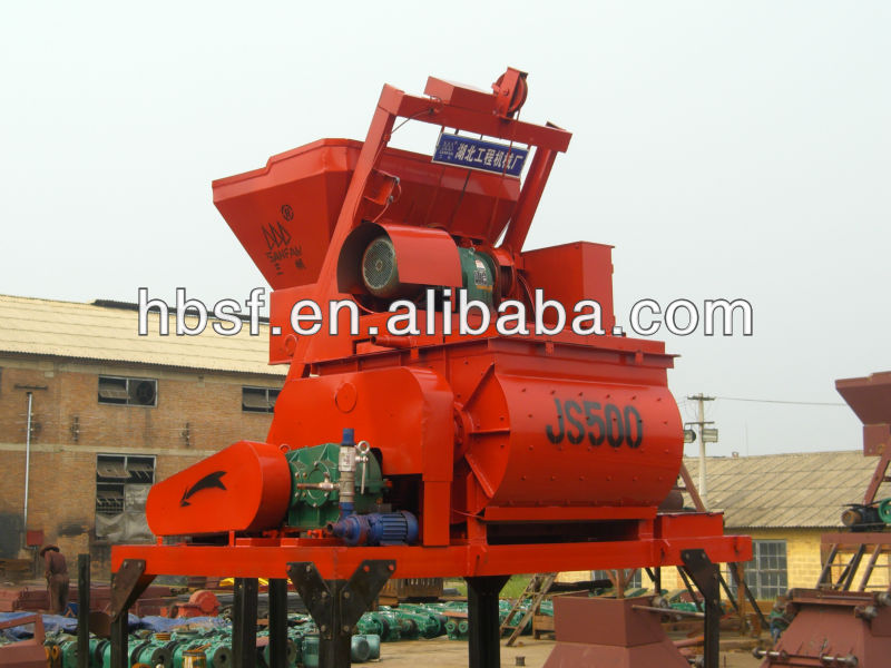 500L Electric Double Axle/Shaft Cement Mixer