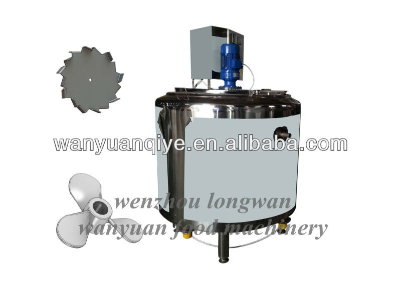 500L high speed mixing tank with high shear mixer