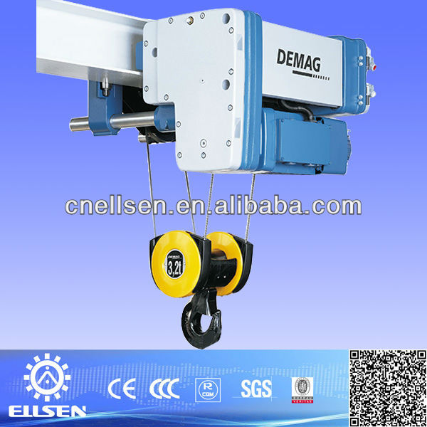 5ton Demag Electric Hoist With Pendant Control,CD1/MD1 Wire Rope Electric Hoist,Demag Type Electric Hoist