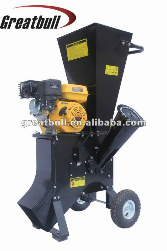 6.5hp gasoline 4 stroke wood shaving machine chipper shredder