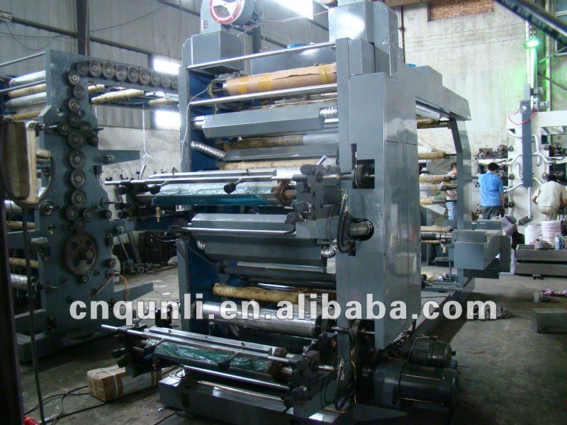 6 color high speed flexographic printing machine