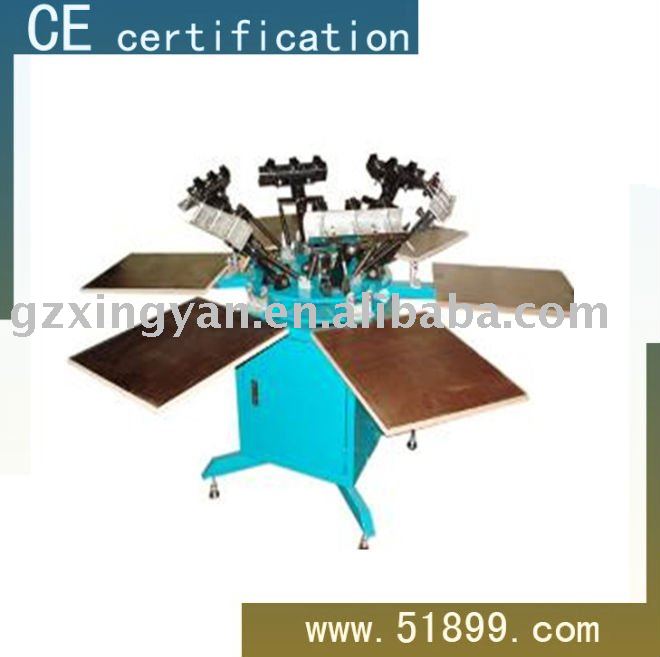 6 Color Manual Screen Printing Machine