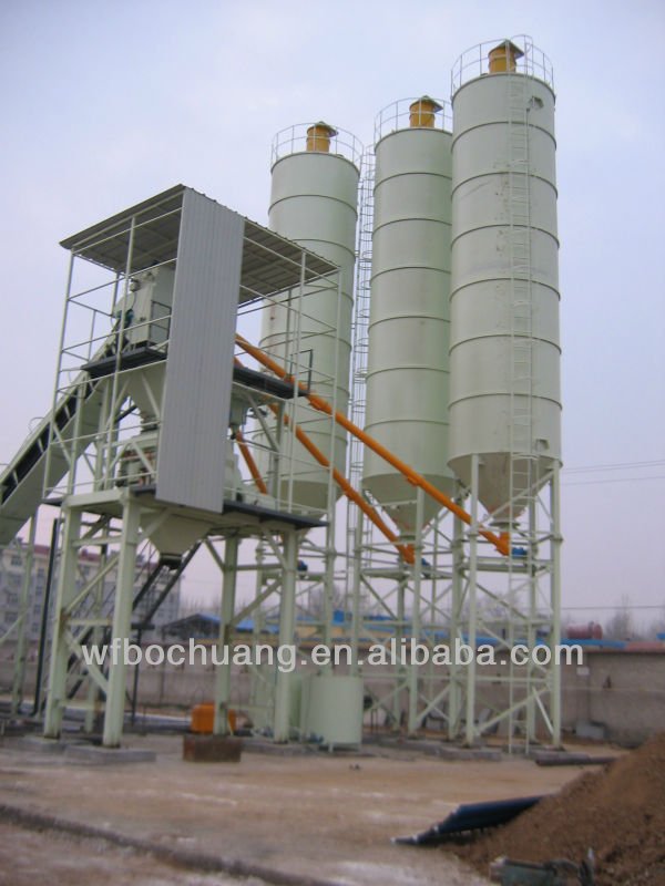 60m3/h concrete batching mixing plant