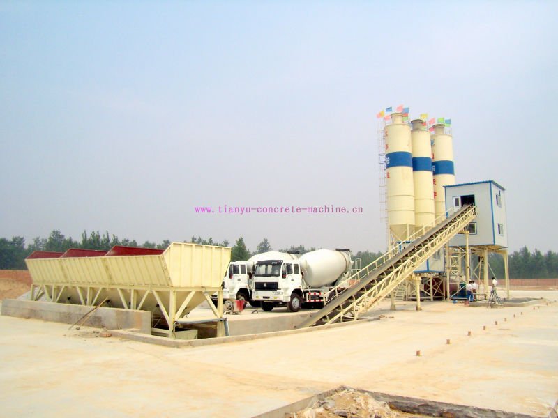 60m3/h (HZS60) full automatic concrete batching plant designed for KSA