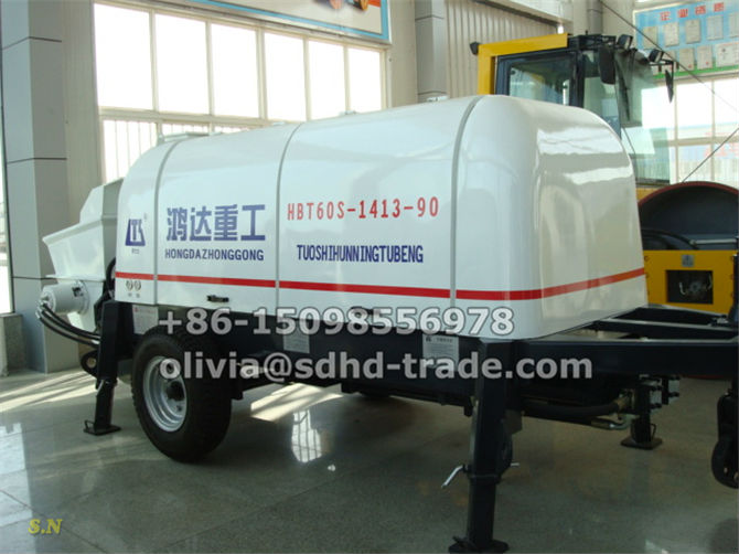 60m3/h Mini Trailer-mounted Concrete Pump for Sale