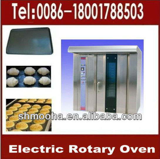 64 Pans Double Trolley Hot Air Rotary Oven (ISO9001,CE)