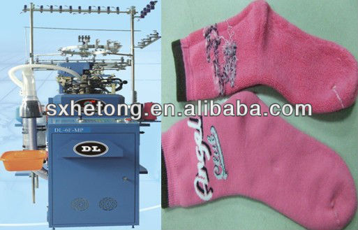 6F Plain and terry Computerized Socks knitting Machine