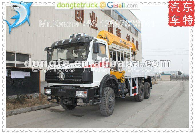 6x6 BEIBEN truck with XCMG crane,truck with crane,truck crane +86 13597828741