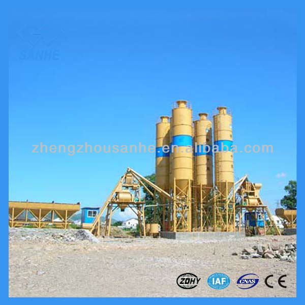 75m3/h HZS75 stabilized soil concrete mixing plant