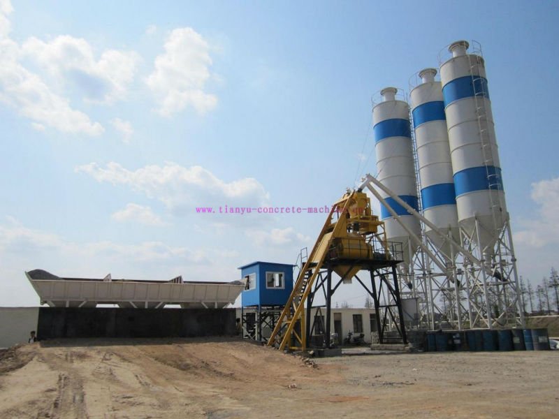 75m3/h ready mixed concrete plant from brand factory designed for Brazil