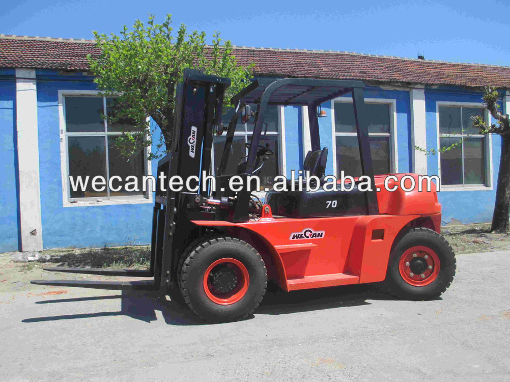 7T Diesel Automatic forkllift Hydraulic Transmission , heavy duty forklift