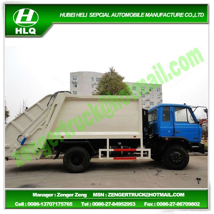 8~10 CBM Refuse Compactor Truck Dongfeng 4X2 Chassis