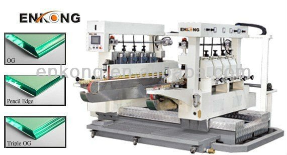 8 spindles glass double pencil edging machine/glass penci edging machine