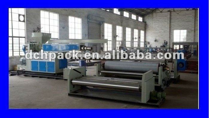 800 to 2400mm non woven fabrics thin cloth paper coating PE PP friction rewind extrusion laminating machine