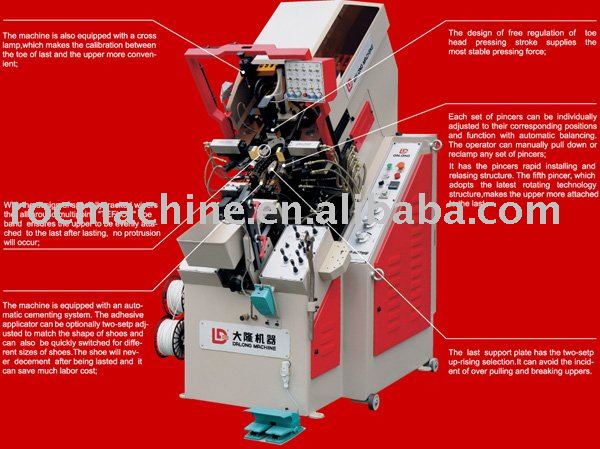 9-pincer Automatic Toe Lasting Shoes Machine (With Hot Melt)