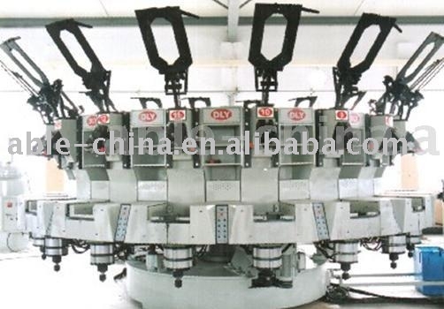 ABDL-24 Station PU Round Disc Automatic Double-color Double-density Upper-joint Moulding Machine