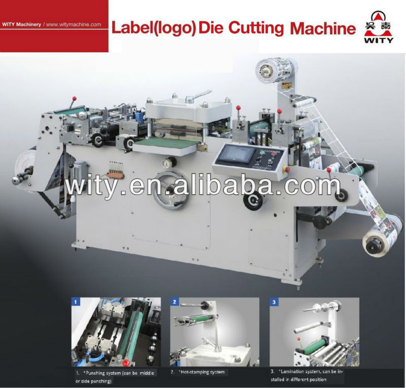 Adhesive Label Die cutting Machine(punching, hot-stamping ,laminating function)