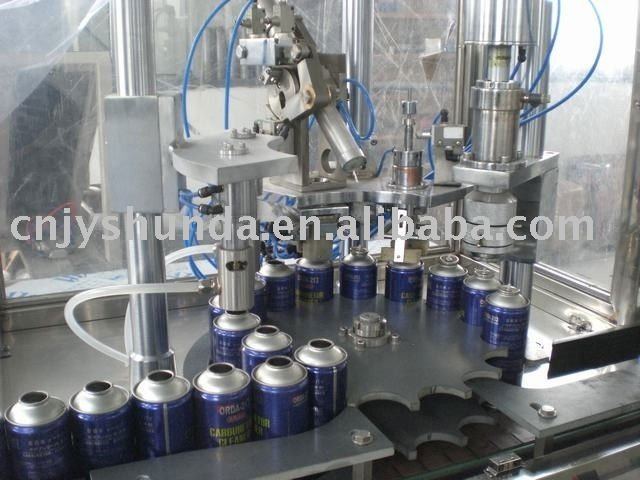 aerosol spray tin cans filling machine aerosol spary filling machine