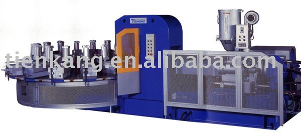 Air Blowing System Automatic Rotary Plastic Shoe Direct Injection Molding Machine