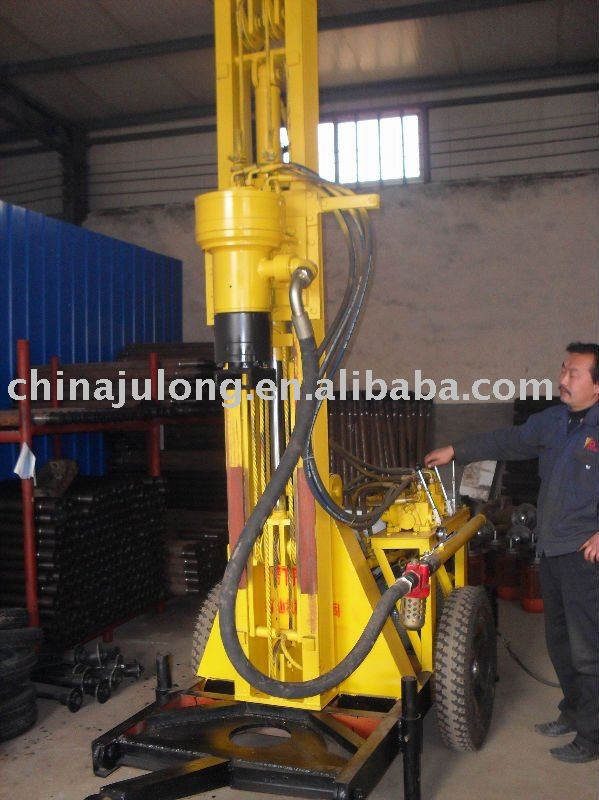 Air DTH trailr mounted portable water well drilling rig-HZ-150A