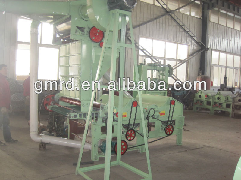 Airflow waste cotton cleaning machine for waste cotton